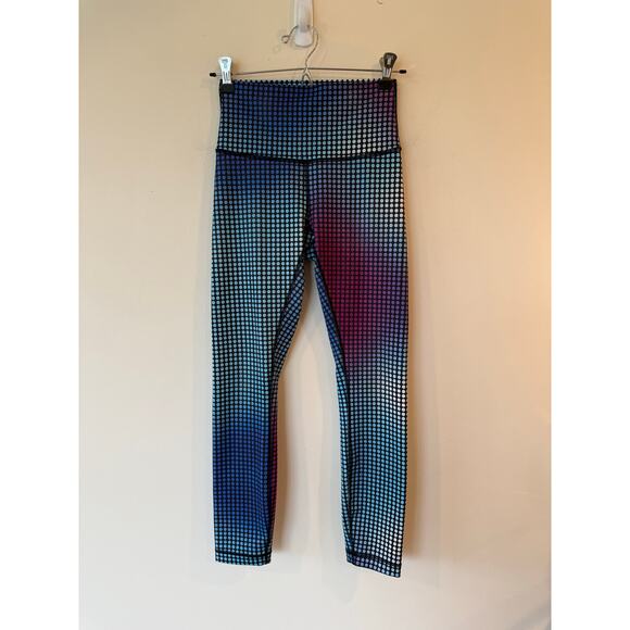 Lululemon Wunder Under Pant III Womens 4 Cosmic Dot White Black Full-On Luon - Picture 1 of 10